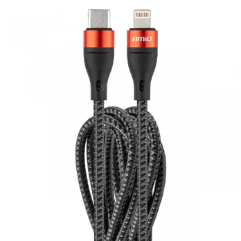 Kabelis uc-19 usb-c + lightning iphone 200 cm fulllink amio-02931