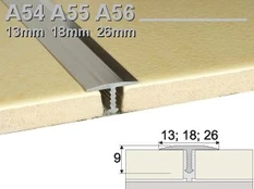 Profilis Effector, sujungimo | A55 juodas 250 cm 18x9 mm