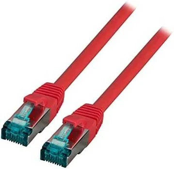 EFB RJ45 Patchkabel S/FTP, Cat.6A, LSZH, 0,15m, raudona