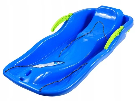 Didelės rogės su atlošu ir stabdžiais, 87 cm, plastikinės