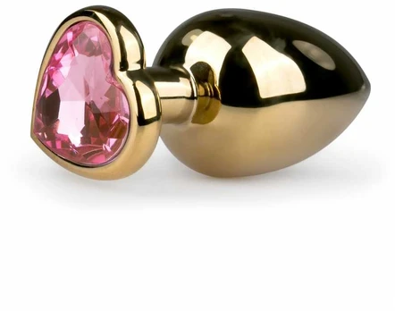 Rimba Aliuminio Heart Crystal Intimate Plug - Medium, Sidabrinis Finish