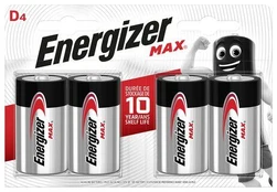 Energizer ENERGIZER Baterija MAX LR-20 ALK. 4vnt..
