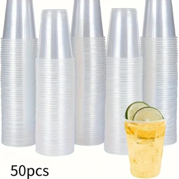 Plastikiniai puodeliai, 50 vnt,