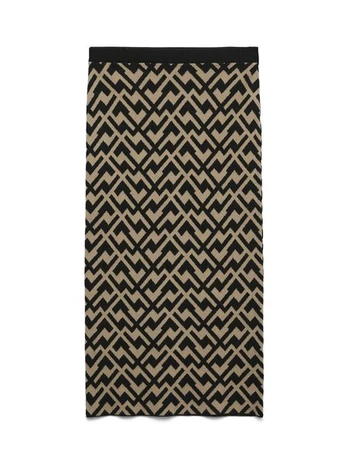 Vero Moda moteriškas sijonas 10314463*02, smėlio spalvos/ juodas