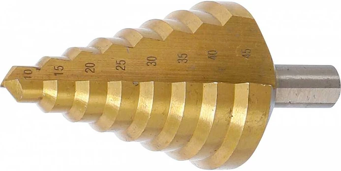 Bgs Technic Grąžtas pakopinis | titano nitridas | Ø 10–45 mm (74430B)