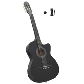 Klasikinė gitara su ekvalaizeriu, juodos spalvos, 6 stygos kaina