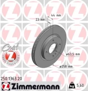 Stabdžių diskas ZIMMERMANN 250.1363.20 kaina