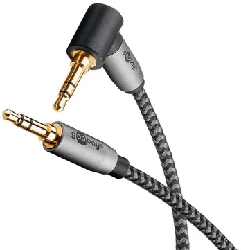 Goobay Plus Audioverbindungskabel 3,5mm Stereo, 90°, 3.0m
