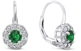 Brilio Silver Dazzling sidabrinis dangling earrings with zircons EA333WG kaina