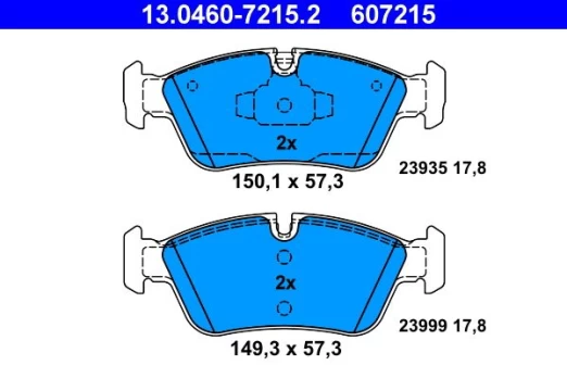 ATE 13.0460-7215.2 Brake pad set