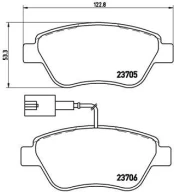 Stabdžių trinkelių rinkinys, diskinis stabdys BREMBO P 23 085 kaina