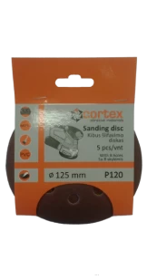 Šlifavimo diskas CORTEX, P120, 125 mm, 5 vnt. kaina