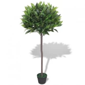 Dirbtinis lauramedis su vazonu, 125 cm, žalias kaina