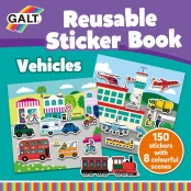 Galt - Reusable Sticker Book - Vehicles (55-1005107) kaina