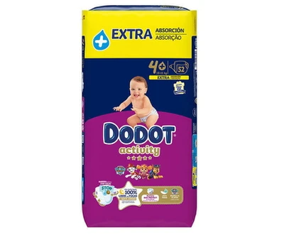 DODOT ACTIVITY EXTRA size 4 diapers 10-15 kg 52 units