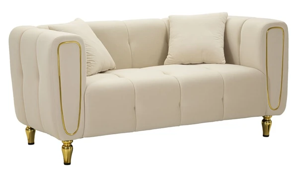 Sofa ALMA, Dvivietė su pagalvėlėmis, 155 × 71 × 81 cm