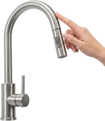 Maišytuvas virtuvės Rea Fresh Touch Nickel