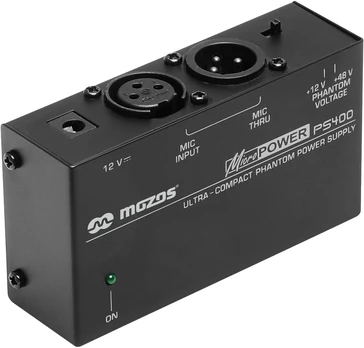 Mozos PS400 Maitinimo šaltinis Phantom +48V | +12V do mikrofonów XLR