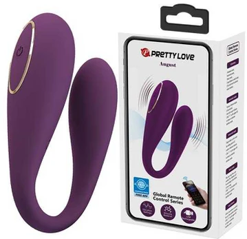 PRETTY LOVE - AUGUST REMOTE GLOBAL DOUBLE PLEASURE VIBRATOR