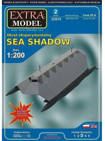 Sea Shadow laivo popierinis modelis 1:200 EM-002 – Extra Model