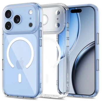 Skaidrus dėklas Apple iPhone 17 Pro Max / 18 Pro Max telefonui "Tech-Protect MagPeak Magsafe CC"