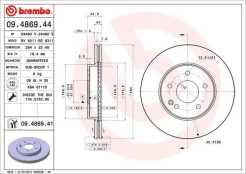 Stabdžių diskas BREMBO 09.4869.41 kaina