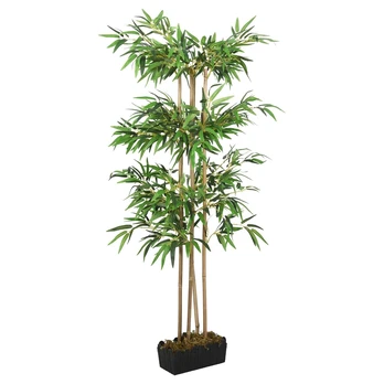 Dirbtinis bambukas, žalios spalvos, 180cm, 1216 lapų