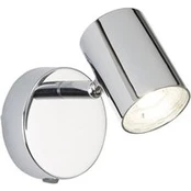 LED sieninis prožektorius "Rollo", chromuotas, su jungikliu