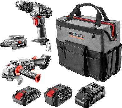 Graphite 18V elektrinių įrankių rinkinys