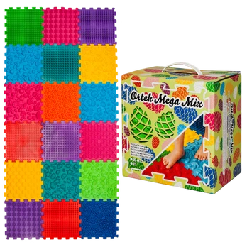 Ortopedinis sensorinis kilimėlis "Mega Mix" 18 elementų