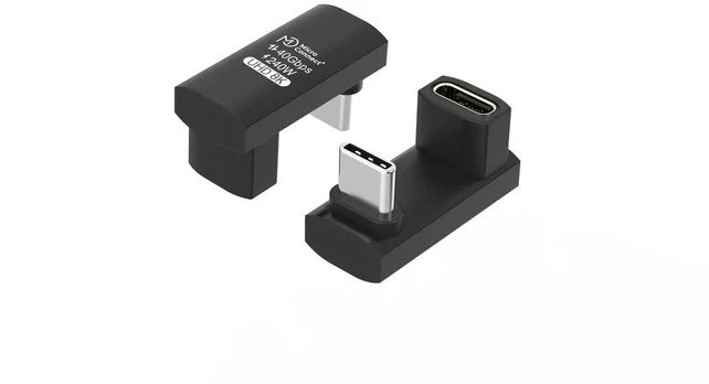 Adapteris USB MicroConnect USB-C - USB-C Juodas (Premium USB4 3x2 USB-C)