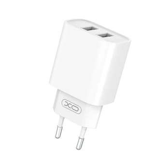 XO wall charger CE02C 2x USB 2,1A baltas