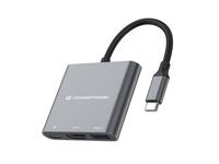Adapteris USB Conceptronic CONCEPTRONIC Adapteris USB-C -> HDMI,2xUSB3.0,PD,SD 0.15m