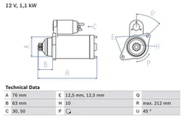 BOSCH 0 986 027 090 Starteris