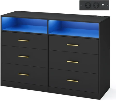 Komoda 40 x 119 x 81,1 cm 6 stalčiai