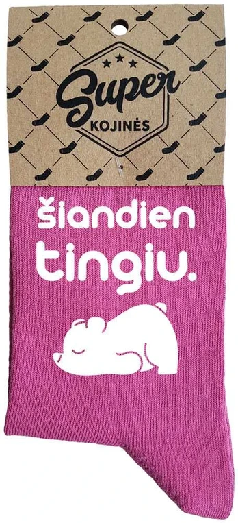 Moteriškos kojinės "Šiandien tingiu"