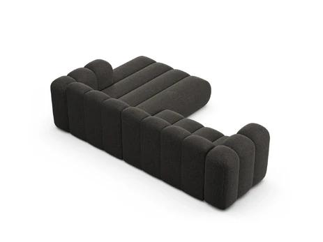 Modular Right Corner Sofa, "Lupine", 4 Seats, 260x177x70, Dark Grey