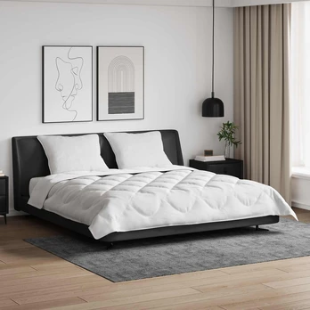 Antklodė su pagalvėmis Argyle 3 pcs Balta 240 x 220 cm Mikropluoštas