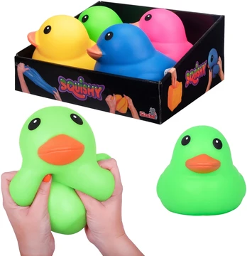 Minkštas sensorinis žaislas Žalia antis Squishy Gniotek antistresinis 17 cm