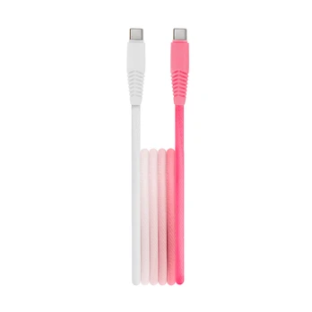 Setty cable USB-C - USB-C 1,5 m 3A KGC-C-1.5320 baltas-pink gradient
