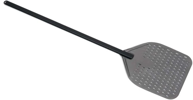 Pizza peel, 150 cm long, rectangular, perforated