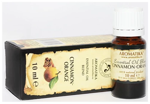 Eterinių aliejų mišinys AROMATIKA, apelsinas-cinamonas, 10 ml