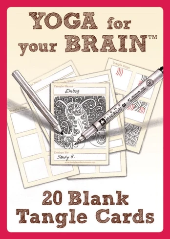 Yoga for Your Brain - 20 Blank Tangle Cards