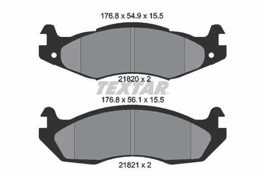 TEXTAR 2182001 Brake pad set