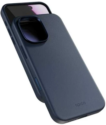 Dėklas Epico Leather Pro Mag+ Case Kryt pro iPhone 17 Qi2 & MagSafe kompatibilní modrá