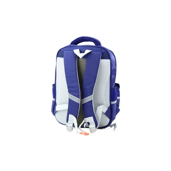 Lean School Backpack Patches With Dinosaurs Chest Strap Navy Mėlyna 39x27x15cm