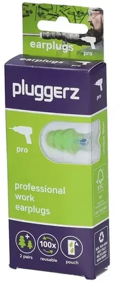 3mtm Pluggerz, Pro, Earplugs, Žalias, 4 pcs Unisex