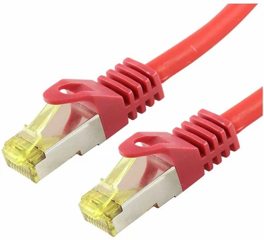 Logon Professional PATCH CABLE SFTP/PIMF/LSOH 0.25M - CAT6A 500Mhz - Raudonas