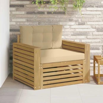 Lauko sofa Poliesteris Balta ir kreminė