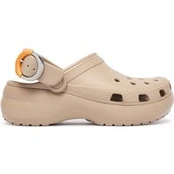 Crocs Šlepetės Classic Platform Buckle Clog 213230 Smėlio